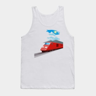 Vintage Diesel Locomotive  Retro Tank Top